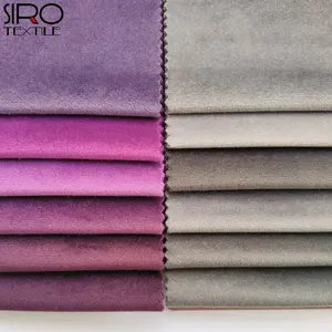 Top Selling High Density 160 Colors 300gsm 150cm Plain Polyester Velvet Fabric Holland For Cushion And Sofa