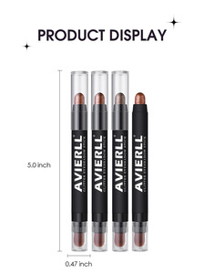 MLM Custom Colorful Cosmetic Long Lasting Double Headed Cream Brush <b>Shimmer</b> Waterproof Pigmented Dry Mineral <b>Eyeshadow</b> Stick - Product Image 3