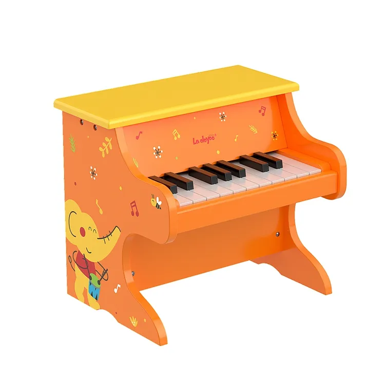 बच्चों के लिए ला डोये खिलौना संगीत वाद्ययंत्र 18 कुंजी लकड़ी पियानो खिलौना
