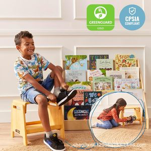 Tabouret en bois simple pour la maison, chaise pour enfants, chaise de maternelle, tabouret en bois pour la maison, repose-pieds, siège. - Product Image 2