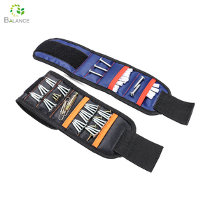 Muñequera de gancho y bucle Tipo magnético Herramientas Banda Electricista Soporte de herramientas portátil Bolsa de herramientas magnéticas - Product Image 4