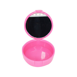 Étui portable miniature pour aligneurs dentaires avec miroir, boîte de rangement pour prothèses dentaires avec couvercle, boîte de rangement pour appareils orthodontiques. - Product Image 2