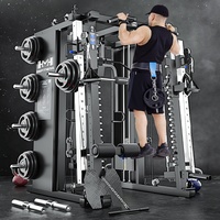 Machine Smith pliable en métal robuste, entraîneur complet, rack à squats, rack à développés, combinaison de gym multifonctionnelle