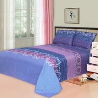 Vente en gros de draps de lit en polyester brodés en satin de luxe de haute qualité, lot de draps de lit pour hôtel, textile pour la maison