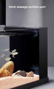 Filtre latéral en verre ultra-clair JSD Jinjing pour aquarium, filtration intégrée, pompe silencieuse, sans changement d'eau, lumière LED à spectre complet - Product Image 4