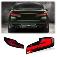 Modifizierte Auto-LED-Rückleuchte für 2018-2021 BMW 5er G30/G38 Dynamisches Rot Plug+Play Hochwertige DRL Blinker Rückfahrlichter