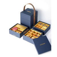 Boîtes d'emballage personnalisées avec logo imprimé pour gâteaux de l'après-midi, cupcakes, beignets, macarons, biscuits, emballages en papier pour le petit-déjeuner