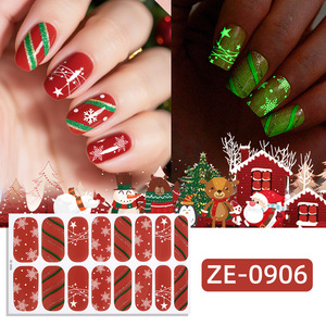 Autocollants et bandes 3D pour ongles, non toxiques et imperméables, 100% vernis véritable, films décoratifs pour ongles effet brillant <span class=keywords><strong>de</strong></span> Noël - Product Image 4