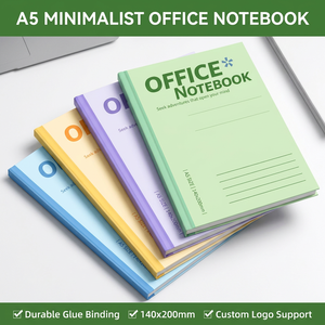 Cuaderno de Oficina Minimalista A5 con Tapa Blanda, Diario Compacto Encuadernado con Pegamento, Papel Forrado de 80 g/m², Sin Madera, <span class=keywords><strong>Libro</strong></span> de Ejercicios - Product Image 1