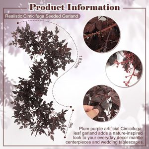Listening To The Spring Simulated Maple Vines Autumn Color Artificial <b>Leaves</b> <b>Wall</b> Hanging Home <b>Decor</b> - Product Image 2