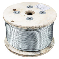 Câble en acier industriel à brins ronds 6mm 8mm 10mm DIN3055 6x7+FC, câble métallique galvanisé à âme en fibre, câble de levage en acier