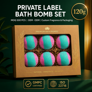 Bombe de bain artisanale à la menthe poivrée et au beurre de karité, boule effervescente hydratante et rafraîchissante pour bain relaxant, convient à tous les types de peau, OEM ODM 120g - Product Image 4