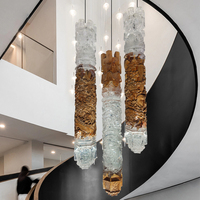 Ornements suspendus pour hall d'hôtel et bureau de vente, sculptures en bois transparentes, sculptures en résine, décorations suspendues