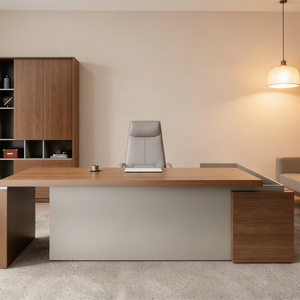 Escritorio Ejecutivo Moderno con Cajones de Almacenamiento, Construcción Duradera de Chapa/MFC, Diseño Ecológico para Gerente/<span class=keywords><strong>Director</strong></span> - Product Image 1
