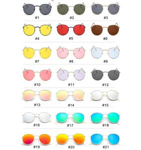Lunettes de soleil rondes personnalisées <span class=keywords><strong>2020</strong></span> Hommes Femmes Mode Lunettes de soleil pas chères - Product Image 2