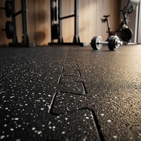 Umweltfreundliche Gummi-Fitnessfliesen 15 20 25 40 50mm Dicke Fitness-Gummibodenmatten Ineinandergreifende Bodenfliesen für Heim-Fitnessraum-Einrichtungen