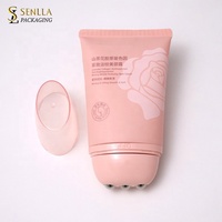 Tube ovale en plastique vide D50 100ml avec 3 billes roulantes, pour massage, masque facial, lotion corporelle, cosmétiques, impression offset