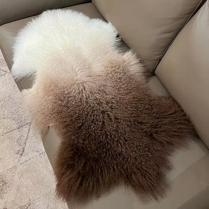 Sample Support 100% Long Curly Wool Sheepskin Tibetan Sheep Skin Mongolian Lamb Fur <strong>Plate</strong> for Garments Home Decor <strong>Carpet</strong> Padding - Product Image 5