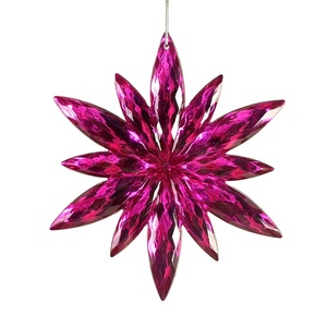 Heißer Verkauf Hochwertige Weihnachtsbaumdekoration Rote Acryl-Schneeflocken-Verzierung - Product Image 5