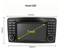 Autoradio Android 7 pouces avec GPS pour Mercedes-Benz Classe R, montage sur tableau de bord, écran tactile capacitif IPS 1024x600, CarPlay sans fil