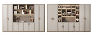 Luxury Solid Wood Modern Living Room Utensil Cabinet Wine Cabinet & Restaurant <b>Buffet</b> Set - Product Image 6