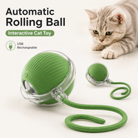 Jouet interactif pour chat, moderne, écologique, de luxe, rechargeable par USB, balle roulante automatique, jouet intelligent à mouvement autonome pour animaux de compagnie, vente en gros