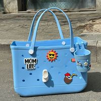 Tas Pantai EVA Outdoor 46x32x24 cm, Dapat Dikustomisasi, DIY, Berlubang, Multifungsi, Tas Tangan Wanita