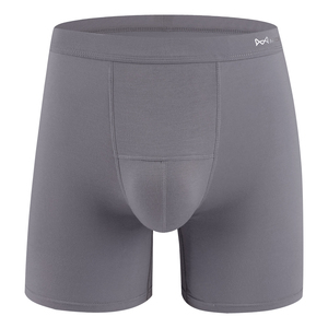 กางเกงขาสั้นไม้ไผ่สำหรับผู้ชายไซส์ใหญ่พิเศษระบายอากาศสีพื้น - Product Image 1