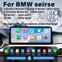 Écran intelligent pour voiture avec CarPlay sans fil Linux 10.25/12.3/12.8, système de navigation GPS, compatible avec BMW 1/2/3/4/5/X1/X3/X4/X5/X6 Série 5 GT 10-17