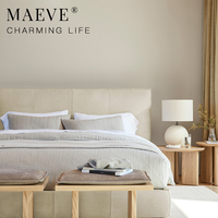 Lits Nouveaux Modèles – Ensembles de Chambres Modernes de Luxe – Lits Doux Grand Format (Queen/King) Adaptés aux Appartements – Cadre en Bois de Chêne Durable