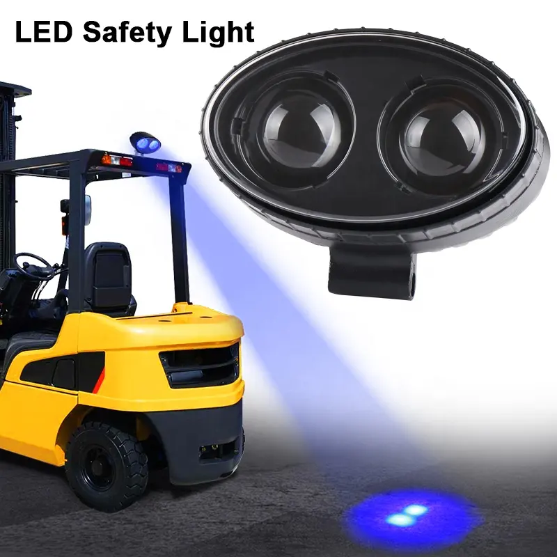 OVOVS 8W 9-60V Led Angel Eye Spot Light Oval Blue LED Forklift Safety Light Warehouse Safe Warning Light