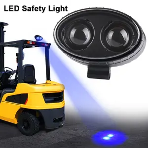 OVOVS 8W 9-60V Angel Eye Led Spot Light Oval Blue LED Safety Forklift Lampu Gudang Aman Warning Light