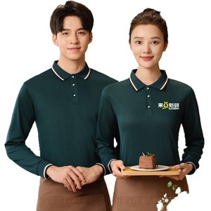Customized Long Sleeve Polo Shirts With Turn Down Collar For Hotel Work Uniforms Embroidered Logo Print Fall 2024 - Product Image 5