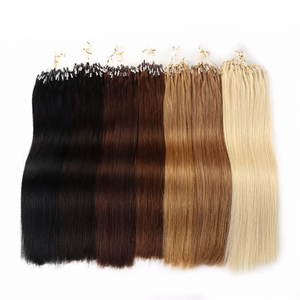 Nhà Máy Trực Tiếp Lụa Thẳng <span class=keywords><strong>Micro</strong></span> Vòng Phần Mở Rộng Tóc 100% Nguyên Liệu Remy Trinh Nữ <span class=keywords><strong>Micro</strong></span> Vòng Vòng Con Người Tóc Mở Rộng - Product Image 5