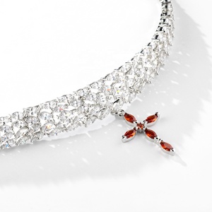 Nuevo Collar con Colgante de Cruz de Cobre, Estilo Europeo Americano, <span class=keywords><strong>Accesorios</strong></span> de Moda con Personalidad, Joyería de Alta Gama <span class=keywords><strong>para</strong></span> Fiestas, con Circonita - Product Image 4