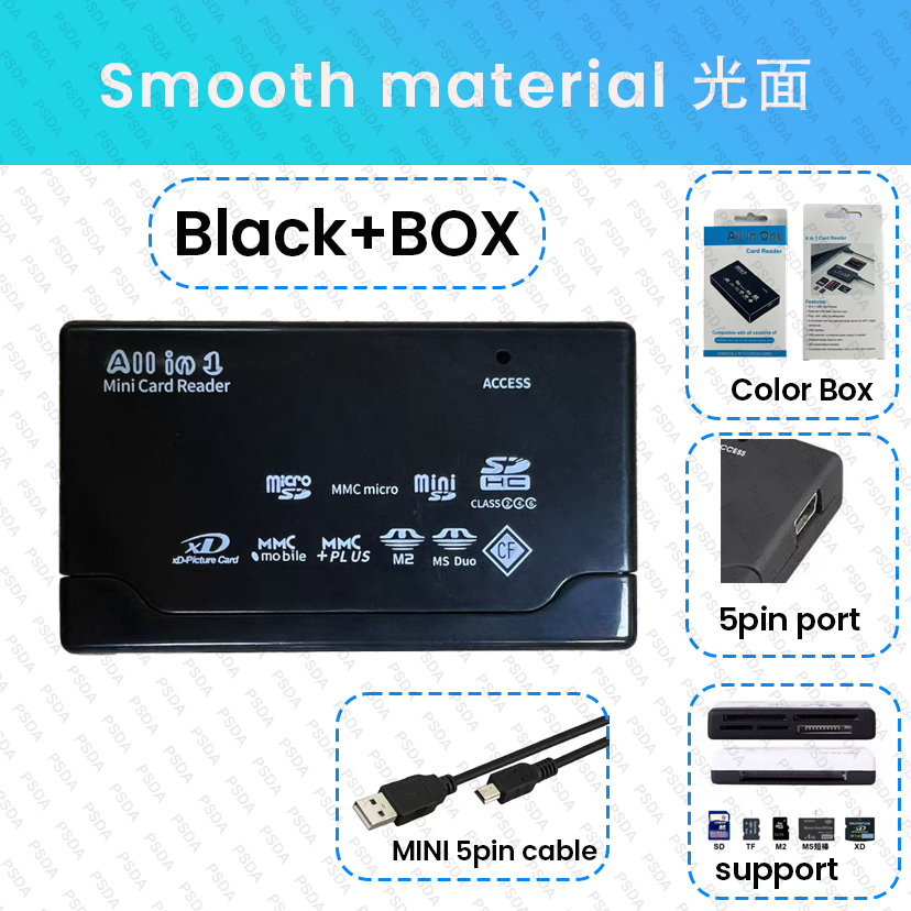 Noir brillant (boîte de couleur) + câble USB