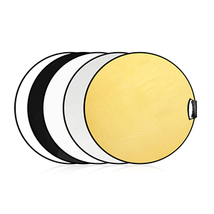 Selens 5 en 1 SLR4-5in1H_60cm Portable Cercle Réflecteur Rond avec Poignée <span class=keywords><strong>pour</strong></span> Photographie <span class=keywords><strong>Photo</strong></span> Studio Éclairage Extérieur - Product Image 1