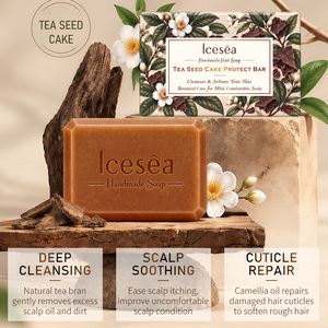 Barra de Champú Artesanal de Semillas de Té Icesea, Champú Natural a Base de Hierbas que Limpia, Suaviza y Protege el Cuero Cabelludo - Product Image 6