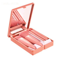 Pinceau cosmétique à main populaire avec miroir 5 en 1 pinceau de maquillage portable