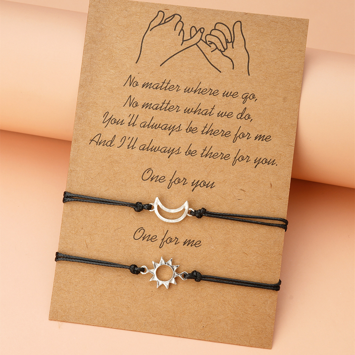 Set Di 3 Braccialetti Dell'Amicizia Con Sole, Luna E Stella – Regolabili Con Ciondoli – Idea Regalo Per Coppie E Migliori Amiche