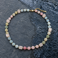 Collier Pendentif Cœur en Quartz Rose Naturel, Perles de Pierre de Soleil, Breloque Étoile, Plaqué Or, Bijoux Bohèmes Personnalisés