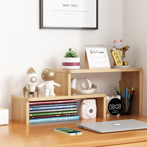 Étagère de rangement de bureau à 2 niveaux, organisateur multifonctionnel rectangulaire pour espace de travail des étudiants - Product Image 3