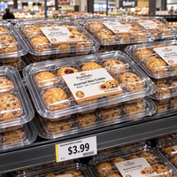 Boîte d'emballage rectangulaire jetable transparente en PET de qualité alimentaire pour gâteaux roulés, croissants et beignets