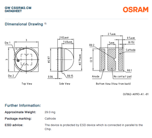 Best Price OSRAMs GW CSSRM2.CM-M5M7-XX55-1 OSLON Square Nature White 4000K Light <b>Led</b> Chip - Product Image 6