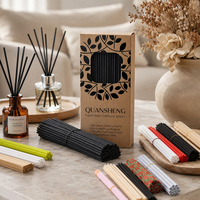 Bâtonnets diffuseurs écologiques en fibre de roseau, couleur personnalisée noire, pour diffusion de parfum