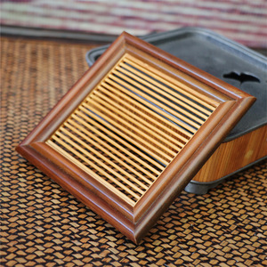 Bamboo Woven Tea Tray Coaster Retro Heat Resistant Mats Pads For Tea Set Accessories - Product Image 4