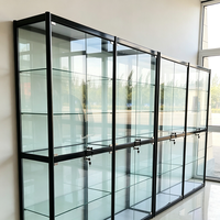 Vitrines à bijoux en verre de haute qualité vendues directement par l'usine, présentoirs durables pour téléphones portables sur mesure pour magasins