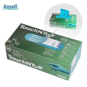 Ansell 92-600 màu xanh lá cây Nitrile dùng một lần thi găng tay chống hóa chất axit kiềm chống thấm nước không chứa bột latex silicon - Product Image 3