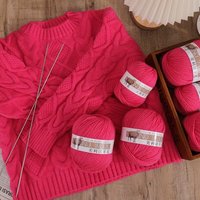 290 Pelotes de Fil Mélangé en Laine Mérinos Fine 100g DIY Doux pour Tricot à la Main Pulls Manteaux Ignifuge Anti-Boulochage Techniques OE