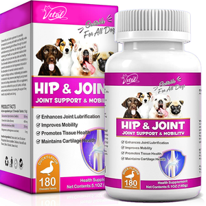 Gouttes de soutien articulaire pour chien Glucosamine MSM Chondroïtine-Soutient le cartilage de la hanche Santé Mobilité Immunitaire Vitamine Soutien Saveur de canard - Product Image 1